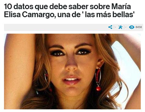 maria elisa camargo desnuda|10 datos que debe saber sobre María Elisa Camargo, una de  las。